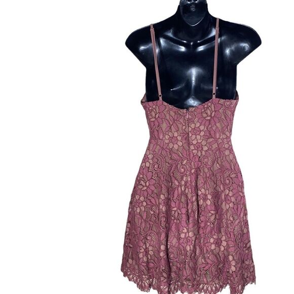 NBD Jonas lace mini dress in dark wisteria small fairy coquette feminine - Picture 5 of 6